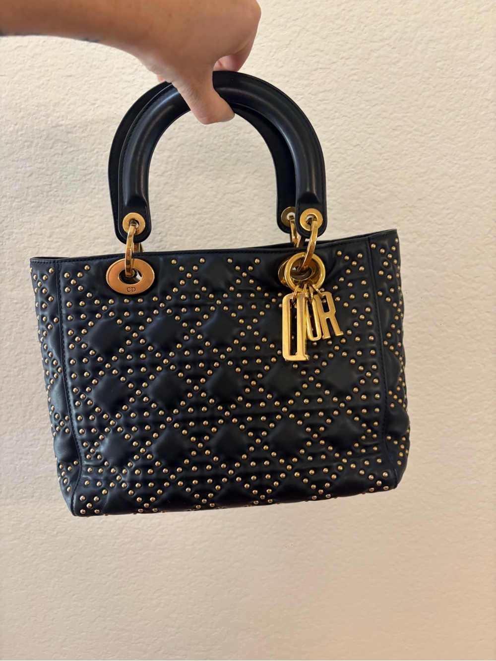 Dior Black Quilted Lady Dior small bag